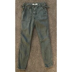 Anthropologie Women's‎ Straight Utility Style Leg Pants Faded Green Size 25